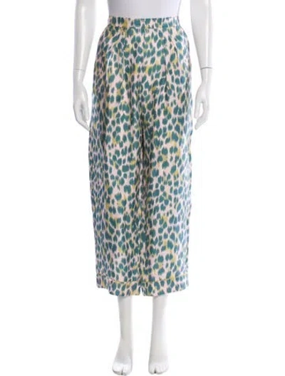 Pre-owned Eres Silk Wide Leg Pants W/ Tags In Blue