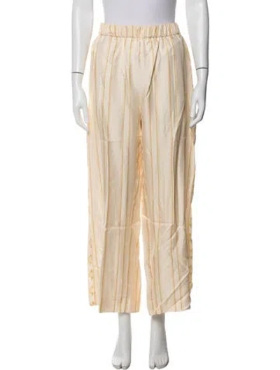 Pre-owned Eres Silk Wide Leg Pants W/ Tags In Neutrals