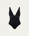Eres Women Black Stretch Nylon Sillage Swimsuit In Black