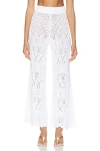 Eres Simone Wide-leg Cotton-blend Pants In Blanc