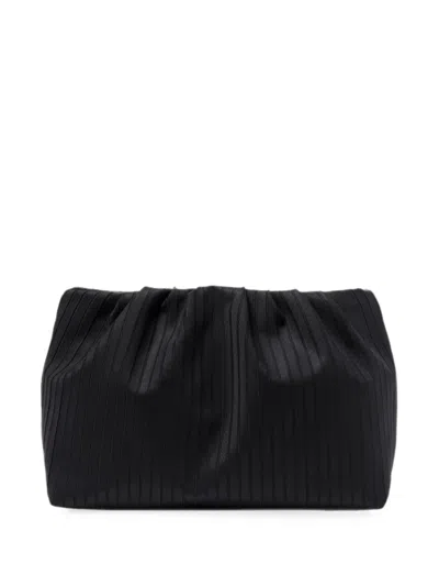Eres Soiree Paradise Pleated Clutch Bag In Black