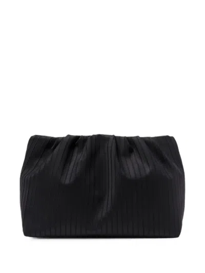 Eres Soiree Paradise Ribbed Clutch Bag In Black