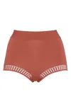 Eres Solange Graphic High-waist Briefs In Brown