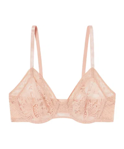 Eres Somptueuse Lace Underwired Balconette Bra In Brown
