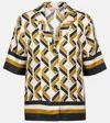 Eres Tube Geometric-print Short-sleeve Shirt In Black