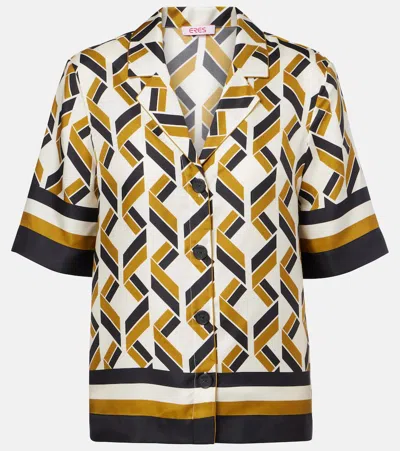 ERES SONORE PATTERNED SILK TWILL SHIRT