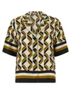 Eres Sonore Collared Shirt Geometric Pattern Short Sleeves In Multi