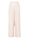 Eres Splendeur Pleated Geometric-pattern Trousers In White
