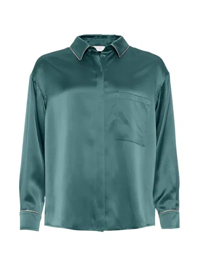 Eres Spotlight Silk Shirt In Blue