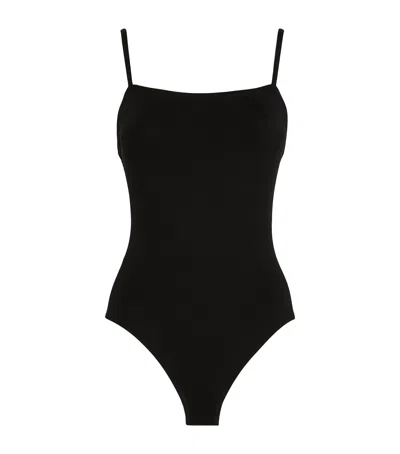 Eres Square-neck Aquarelle Swimsuit In Black