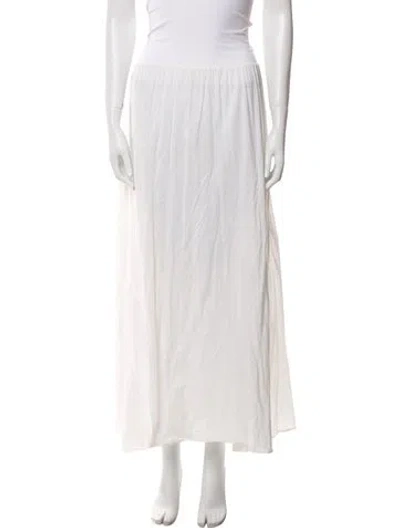 Pre-owned Eres Square Neckline Long Dress In White