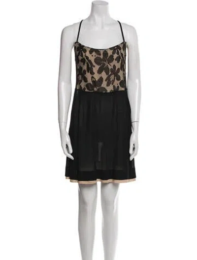 Pre-owned Eres Square Neckline Mini Dress W/ Tags In Black