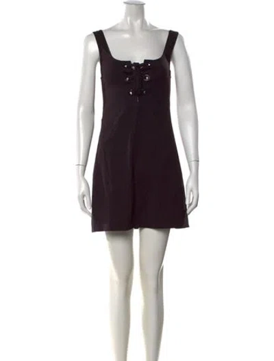 Pre-owned Eres Square Neckline Mini Dress W/ Tags In Black