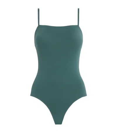 Eres Square-neck Aquarelle Swimsuit In Green