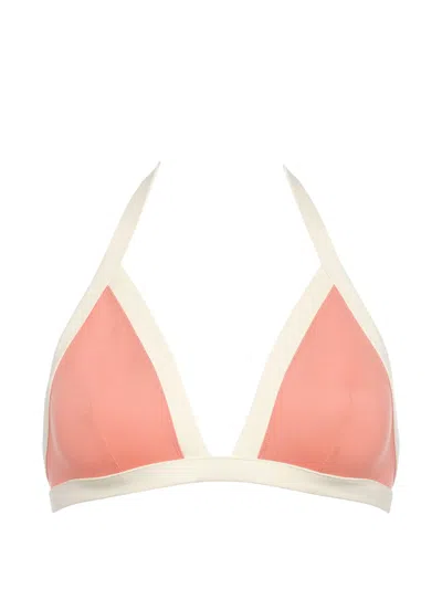 Eres Stapelia Contrast-trim Bandeau Bikini Top In Pink