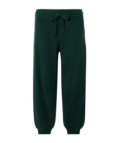 Eres Colorama Maille Star Wool And Cashmere-blend Tapered Track Pants In Green