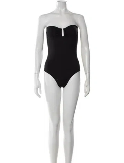Pre-owned Eres Strapless Bodysuit In Black