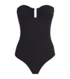 Eres Ribbed Bossa Bandeau Swimsuit In Black