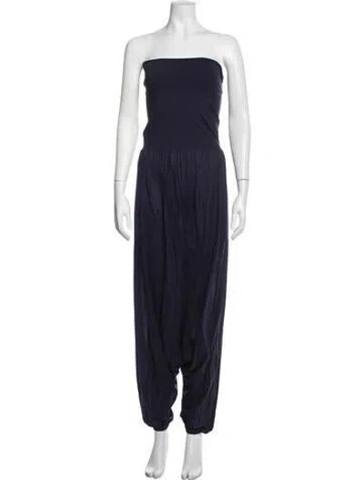 Pre-owned Eres Strapless Jumpsuit In Blue