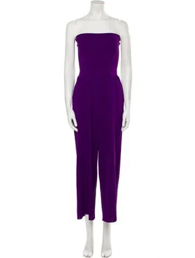 Pre-owned Eres Strapless Jumpsuit In Purple