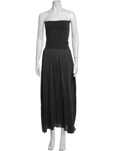 Pre-owned Eres Strapless Long Dress In Green
