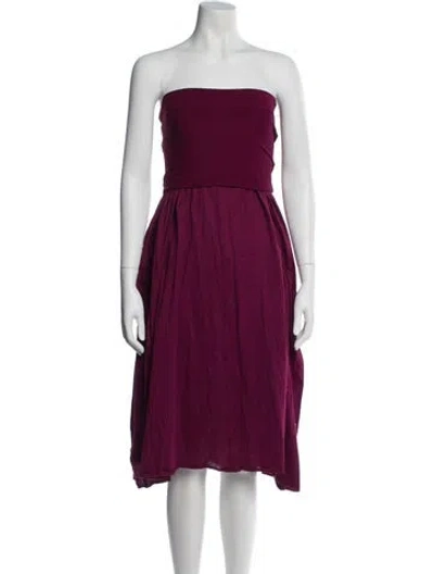 Pre-owned Eres Strapless Long Dress In Purple