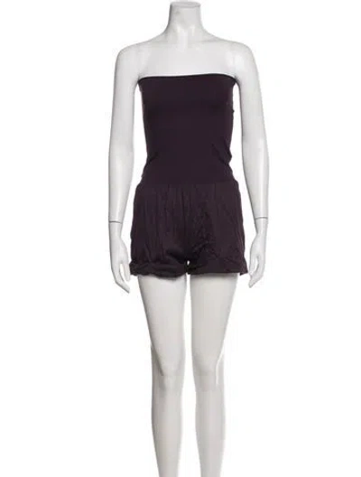 Pre-owned Eres Strapless Romper In Purple