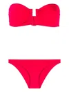Eres Bandeau Top High-cut Leg Swimwear In Red