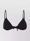 Eres Black Stretch Nylon Mouna Bikini Top In Blue