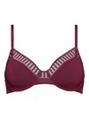 Eres Stripe-lace Bra In Pink