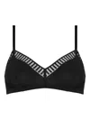 Eres Stripe-lace Triangle Bra In Black