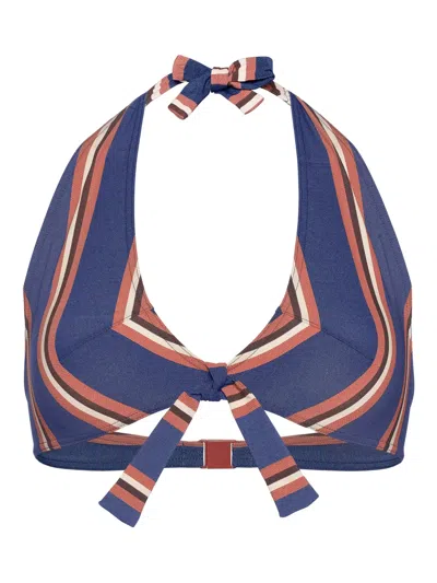 Eres Striped Bikini Top In Blue