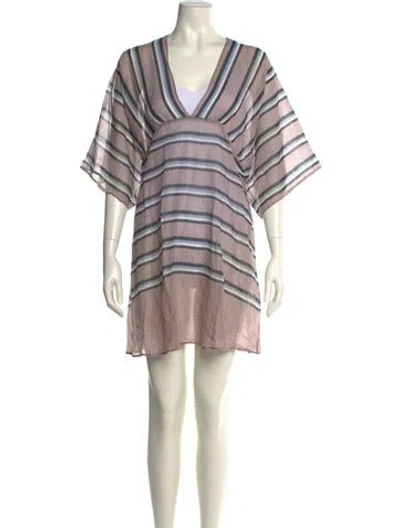 Pre-owned Eres Striped Mini Dress In Multi