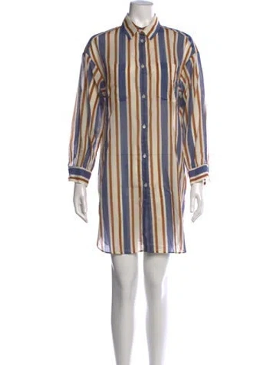 Pre-owned Eres Striped Mini Dress In Multi