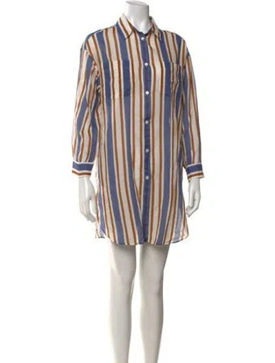 Pre-owned Eres Striped Mini Dress In Multicolor