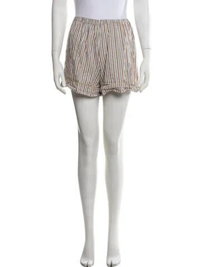 Pre-owned Eres Striped Mini Shorts In Neutrals