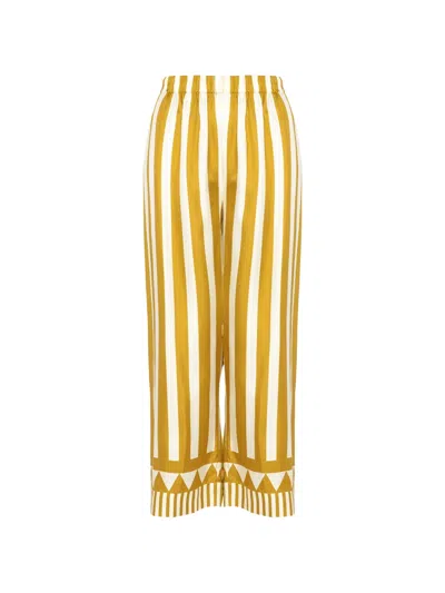 Eres Striped-pattern Trousers In Yellow