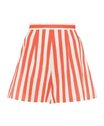 Eres Twins Striped Cotton Voile Shorts In Multi