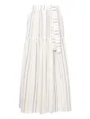 Eres Cotton-blend Stripe Brillante Maxi Skirt In White