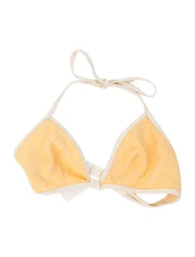 Pre-owned Eres Striped Top W/ Tags In Yellow