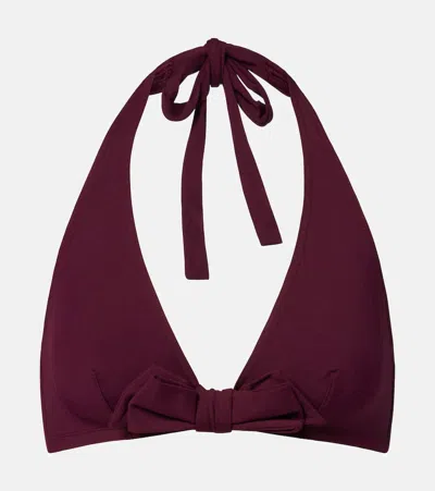Eres Style Bow-detail Bikini Top In Purple