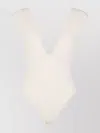 Eres Stylish One-piece Swimsuits With Deep V-neck In White