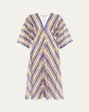 Eres Sailor Summer Striped Cotton-voile Kaftan In Sailor Sirene