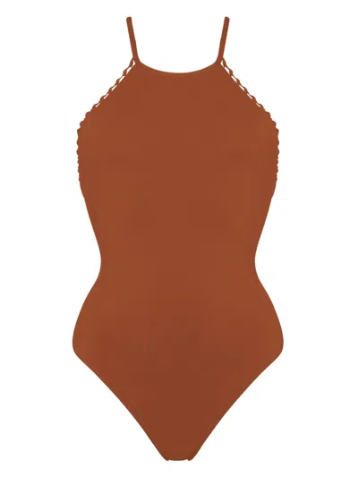 Eres Sunlight One-piece Swimsuit In Brown