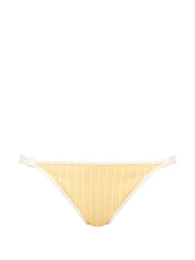 Eres Sunscreen Thin Chevron Bikini Briefs In Yellow