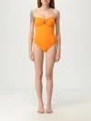 Eres 'cassiopee' Orange One-piece Swimsuit With Back Neckline In Orange