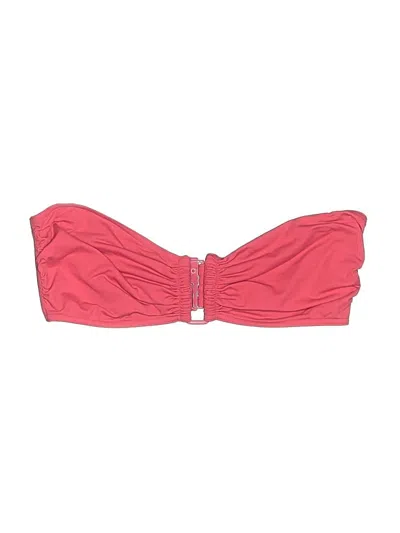 Pre-owned Eres Swimsuit Top Red Solid Pattern Swimwear