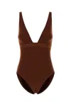 Eres Stretch Nylon Swimsuit Sillage In Brown