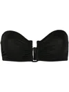 Eres Bandeau Top Ruched Detailing In Black