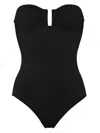 Eres Cassiopee Black One-piece Swimsuit With Back Neckline In Tech Fabric Woman In Black
